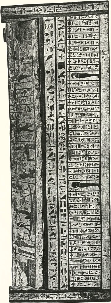 An illustration from Sarcophages de l'époque bubastite à l'époque saïte, 1912, leaf 236