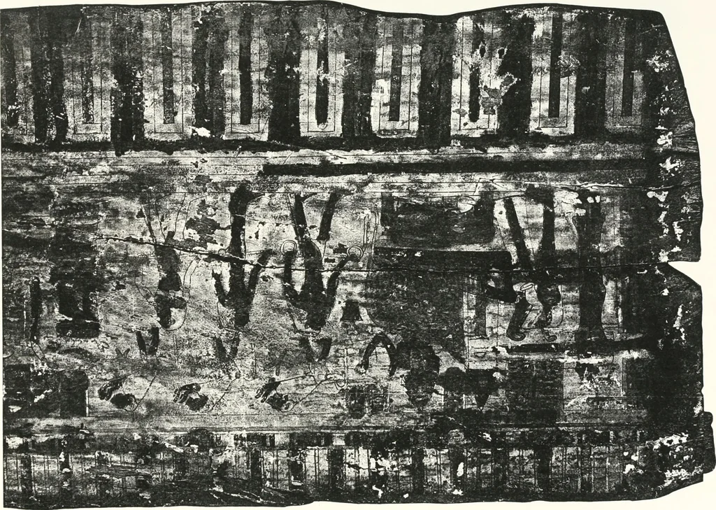 An illustration from Sarcophages de l'époque bubastite à l'époque saïte, 1912, leaf 240