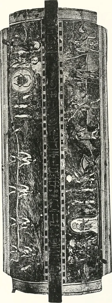 An illustration from Sarcophages de l'époque bubastite à l'époque saïte, 1912, leaf 244