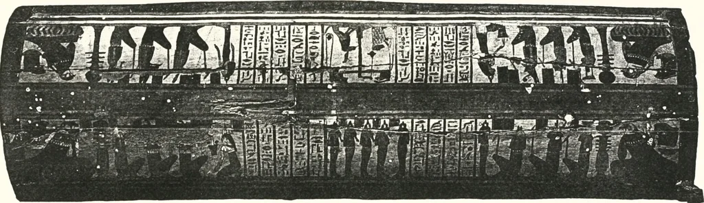 An illustration from Sarcophages de l'époque bubastite à l'époque saïte, 1912, leaf 248