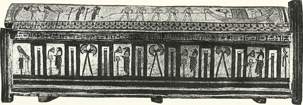 An illustration from Sarcophages de l'époque bubastite à l'époque saïte, 1912, leaf 252