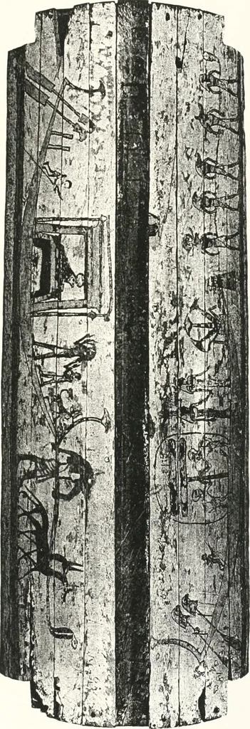 An illustration from Sarcophages de l'époque bubastite à l'époque saïte, 1912, leaf 254