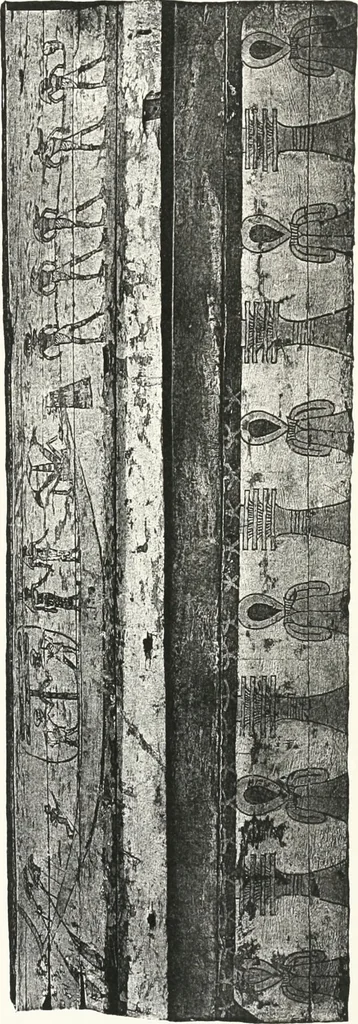 An illustration from Sarcophages de l'époque bubastite à l'époque saïte, 1912, leaf 254