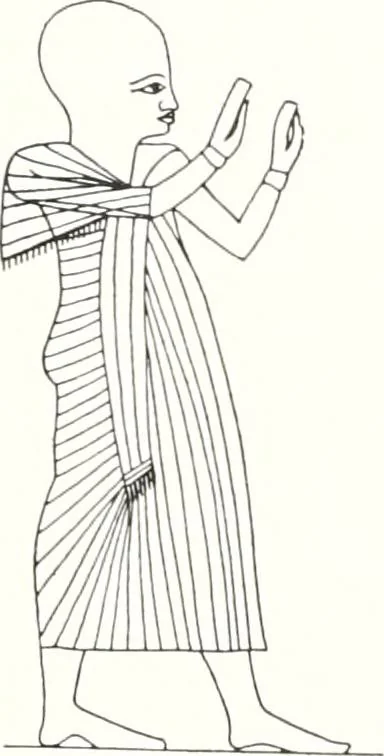 An illustration from Sarcophages de l'époque bubastite à l'époque saïte, 1912, leaf 127