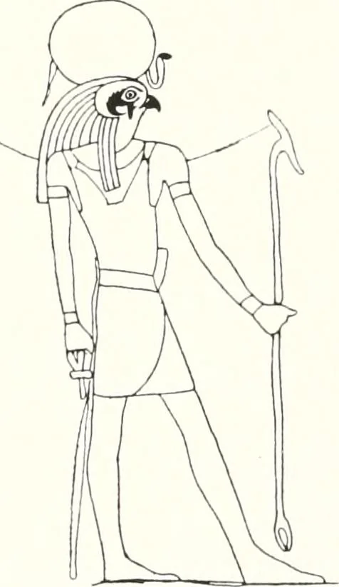 An illustration from Sarcophages de l'époque bubastite à l'époque saïte, 1912, leaf 68