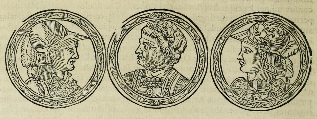 An illustration from Sarmatiae evropeae descriptio : qvae regnvm Poloniae, Litvaniam, Samogitiam, Rvssiam, Massoviam, Prvssiam, Pomeraniam, Livoniam, et Moschoviae Tartariaeqve partem complectitur, 1581, leaf 104
