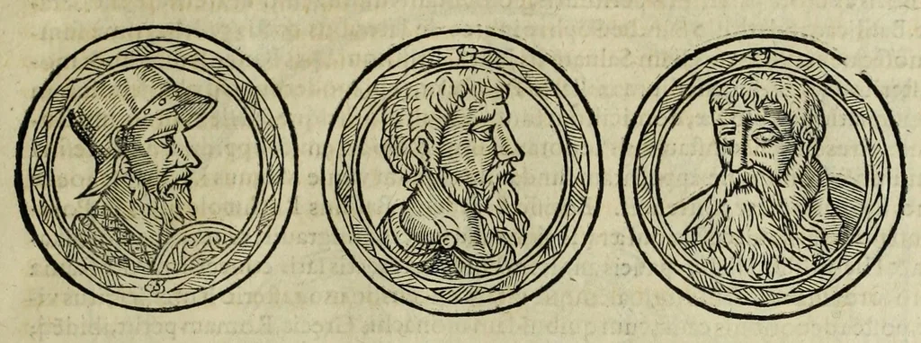 An illustration from Sarmatiae evropeae descriptio : qvae regnvm Poloniae, Litvaniam, Samogitiam, Rvssiam, Massoviam, Prvssiam, Pomeraniam, Livoniam, et Moschoviae Tartariaeqve partem complectitur, 1581, leaf 105