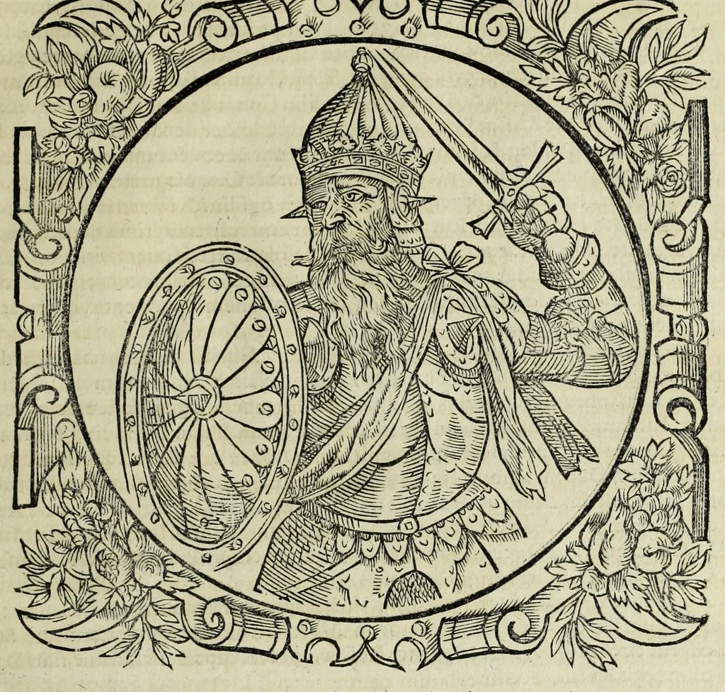 An illustration from Sarmatiae evropeae descriptio : qvae regnvm Poloniae, Litvaniam, Samogitiam, Rvssiam, Massoviam, Prvssiam, Pomeraniam, Livoniam, et Moschoviae Tartariaeqve partem complectitur, 1581, leaf 107
