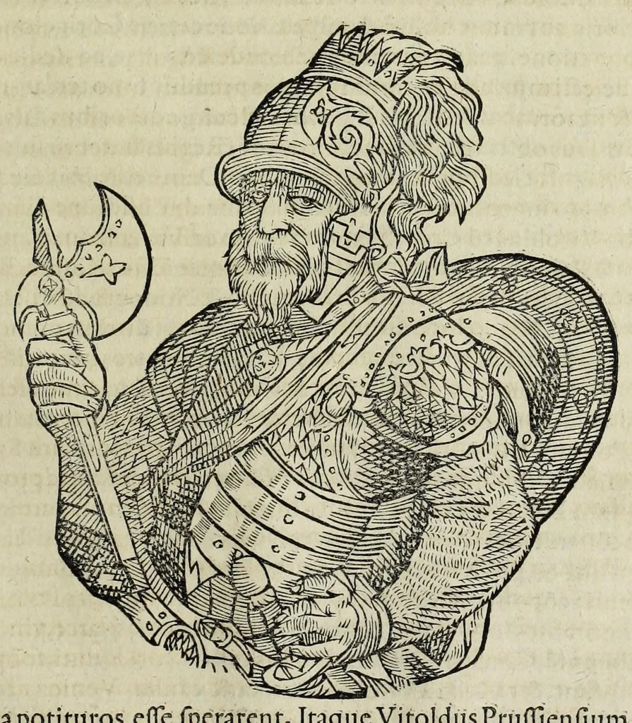 An illustration from Sarmatiae evropeae descriptio : qvae regnvm Poloniae, Litvaniam, Samogitiam, Rvssiam, Massoviam, Prvssiam, Pomeraniam, Livoniam, et Moschoviae Tartariaeqve partem complectitur, 1581, leaf 119