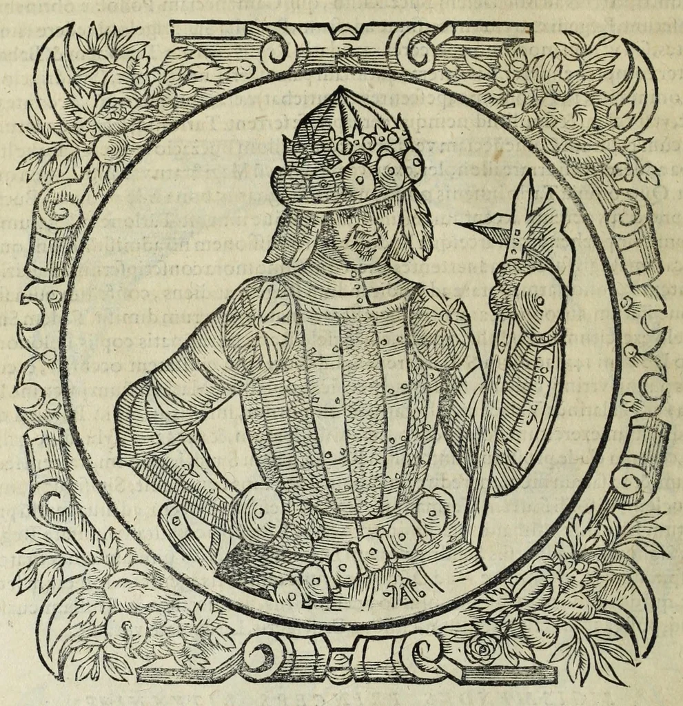 An illustration from Sarmatiae evropeae descriptio : qvae regnvm Poloniae, Litvaniam, Samogitiam, Rvssiam, Massoviam, Prvssiam, Pomeraniam, Livoniam, et Moschoviae Tartariaeqve partem complectitur, 1581, leaf 126