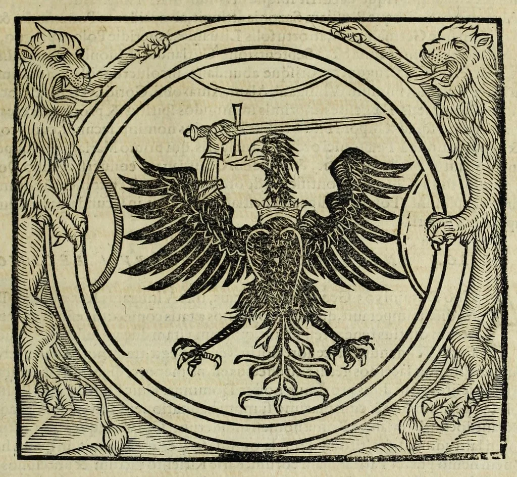 An illustration from Sarmatiae evropeae descriptio : qvae regnvm Poloniae, Litvaniam, Samogitiam, Rvssiam, Massoviam, Prvssiam, Pomeraniam, Livoniam, et Moschoviae Tartariaeqve partem complectitur, 1581, leaf 141