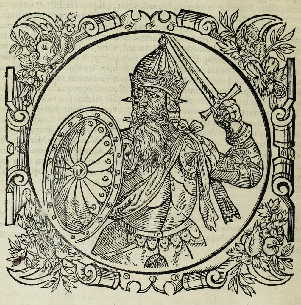 An illustration from Sarmatiae evropeae descriptio : qvae regnvm Poloniae, Litvaniam, Samogitiam, Rvssiam, Massoviam, Prvssiam, Pomeraniam, Livoniam, et Moschoviae Tartariaeqve partem complectitur, 1581, leaf 24