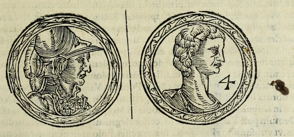 An illustration from Sarmatiae evropeae descriptio : qvae regnvm Poloniae, Litvaniam, Samogitiam, Rvssiam, Massoviam, Prvssiam, Pomeraniam, Livoniam, et Moschoviae Tartariaeqve partem complectitur, 1581, leaf 27