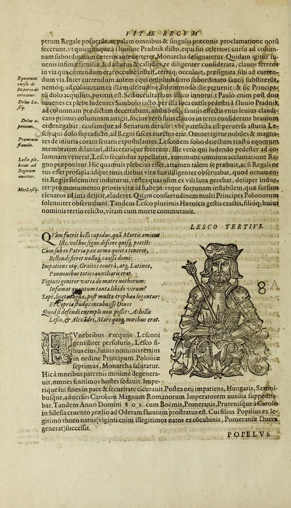 An illustration from Sarmatiae evropeae descriptio : qvae regnvm Poloniae, Litvaniam, Samogitiam, Rvssiam, Massoviam, Prvssiam, Pomeraniam, Livoniam, et Moschoviae Tartariaeqve partem complectitur, 1581, leaf 30