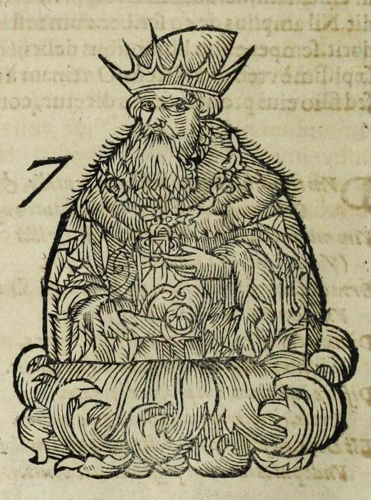 An illustration from Sarmatiae evropeae descriptio : qvae regnvm Poloniae, Litvaniam, Samogitiam, Rvssiam, Massoviam, Prvssiam, Pomeraniam, Livoniam, et Moschoviae Tartariaeqve partem complectitur, 1581, leaf 32