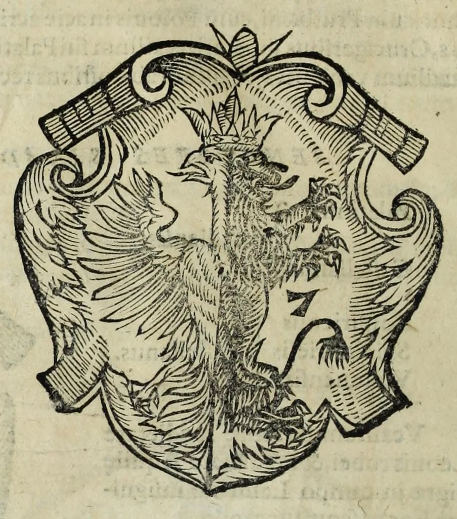 An illustration from Sarmatiae evropeae descriptio : qvae regnvm Poloniae, Litvaniam, Samogitiam, Rvssiam, Massoviam, Prvssiam, Pomeraniam, Livoniam, et Moschoviae Tartariaeqve partem complectitur, 1581, leaf 86