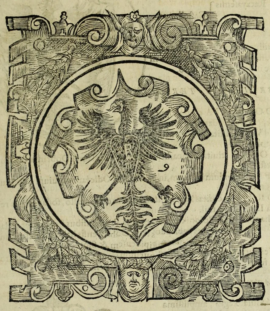 An illustration from Sarmatiae evropeae descriptio : qvae regnvm Poloniae, Litvaniam, Samogitiam, Rvssiam, Massoviam, Prvssiam, Pomeraniam, Livoniam, et Moschoviae Tartariaeqve partem complectitur, 1581, leaf 87