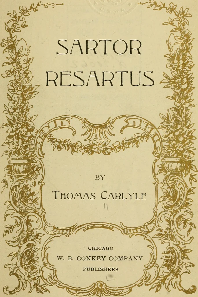 An illustration from Sartor resartus, 1900, leaf 8