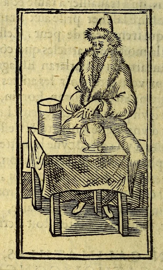An illustration from Satyre Menippee de la vertu de catholicon d'Espaigne. Et de la tenue des estats de Paris. : Augmentée outre les precedentes impressions tant de l'interpretation du mot de Higuiero d'infierno, & qui en est l'autheur, que du Supplément ou suite du catholicon. ., 1600, leaf 26