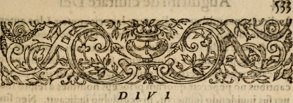 An illustration from S. Aurelii Augustini Hipponensis Episcopi operum .., 1596, leaf 560