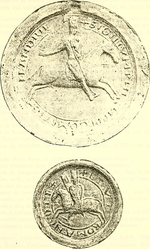 An illustration from Sceaux armoríes des Pays-Bas et des pays avoisinants (Belgique--Royaume des Pays-Bas--Luxembourg--Allemagne--France) recueil historique et héraldique, 1898, leaf 106