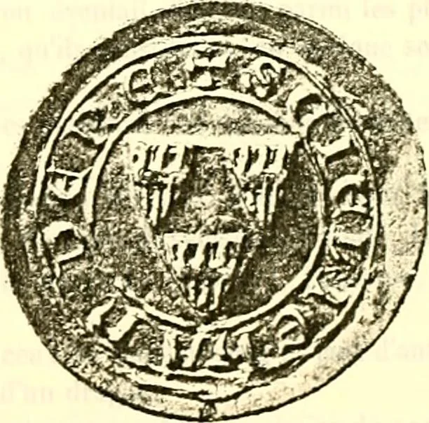 An illustration from Sceaux armoríes des Pays-Bas et des pays avoisinants (Belgique--Royaume des Pays-Bas--Luxembourg--Allemagne--France) recueil historique et héraldique, 1898, leaf 146