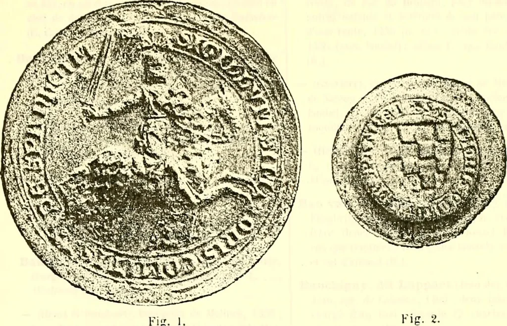 An illustration from Sceaux armoríes des Pays-Bas et des pays avoisinants (Belgique--Royaume des Pays-Bas--Luxembourg--Allemagne--France) recueil historique et héraldique, 1898, leaf 380