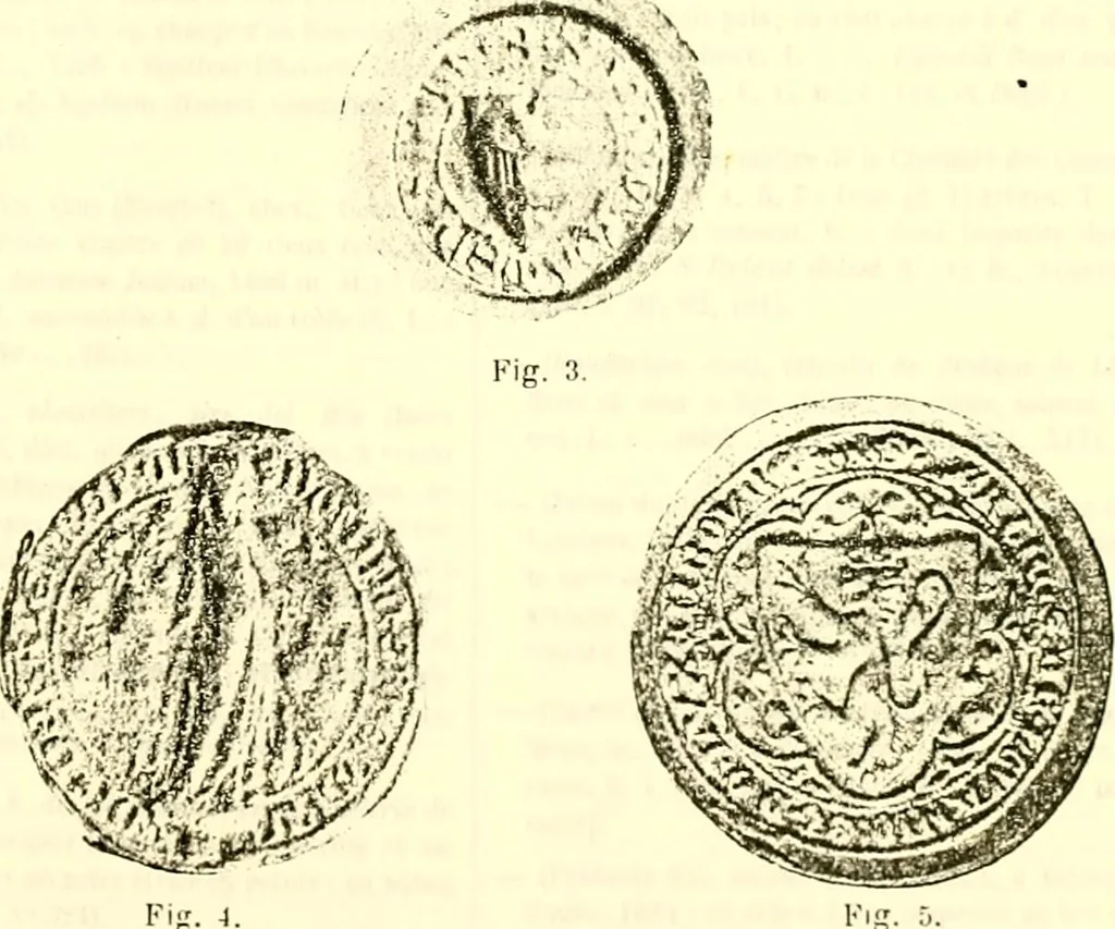 An illustration from Sceaux armoríes des Pays-Bas et des pays avoisinants (Belgique--Royaume des Pays-Bas--Luxembourg--Allemagne--France) recueil historique et héraldique, 1898, leaf 494