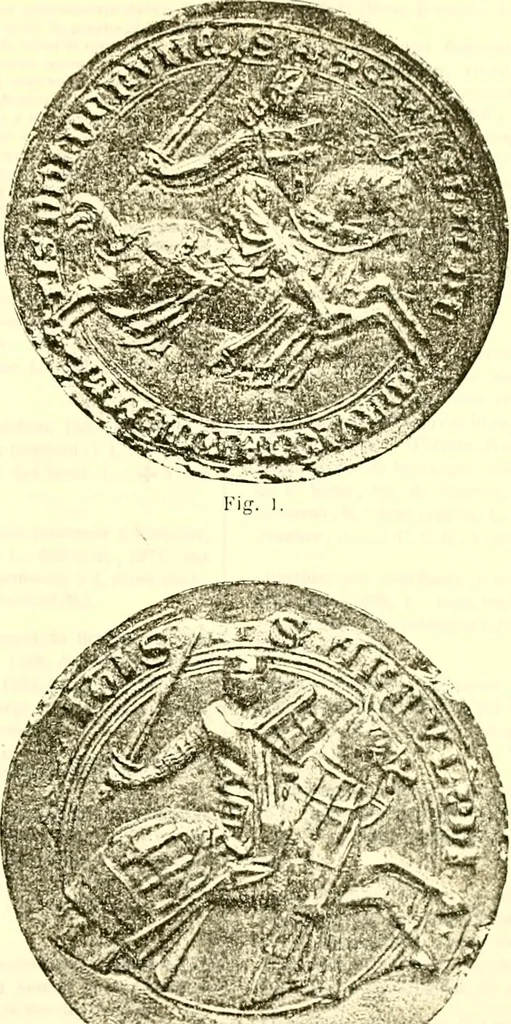An illustration from Sceaux armoríes des Pays-Bas et des pays avoisinants (Belgique--Royaume des Pays-Bas--Luxembourg--Allemagne--France) recueil historique et héraldique, 1898, leaf 550