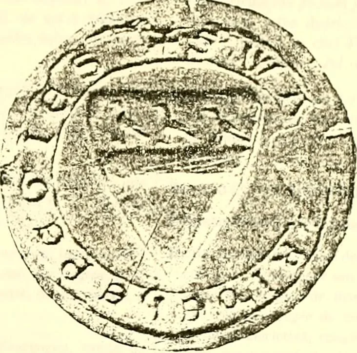 An illustration from Sceaux armoríes des Pays-Bas et des pays avoisinants (Belgique--Royaume des Pays-Bas--Luxembourg--Allemagne--France) recueil historique et héraldique, 1898, leaf 634