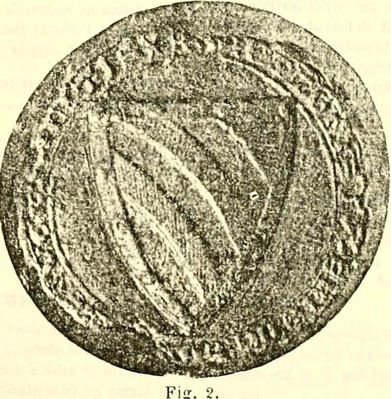 An illustration from Sceaux armoríes des Pays-Bas et des pays avoisinants (Belgique--Royaume des Pays-Bas--Luxembourg--Allemagne--France) recueil historique et héraldique, 1898, leaf 662