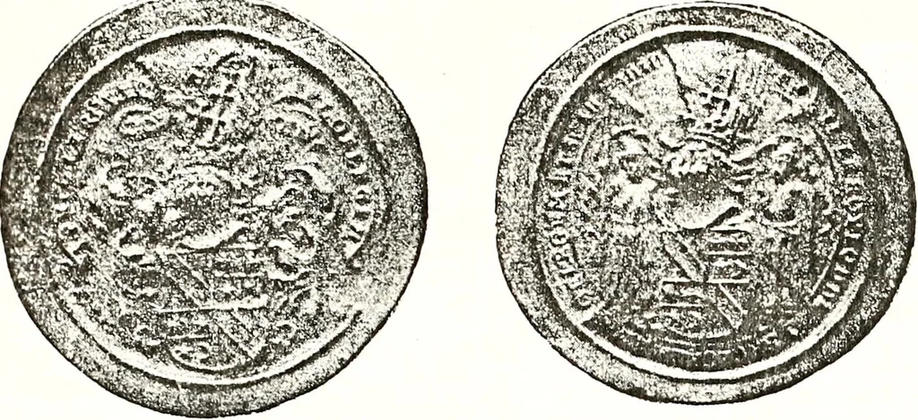 An illustration from Sceaux armoríes des Pays-Bas et des pays avoisinants (Belgique--Royaume des Pays-Bas--Luxembourg--Allemagne--France) recueil historique et héraldique, 1898, leaf 192