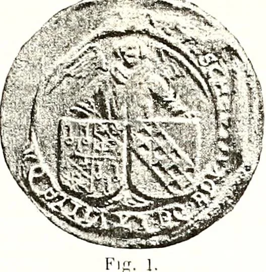 An illustration from Sceaux armoríes des Pays-Bas et des pays avoisinants (Belgique--Royaume des Pays-Bas--Luxembourg--Allemagne--France) recueil historique et héraldique, 1898, leaf 444