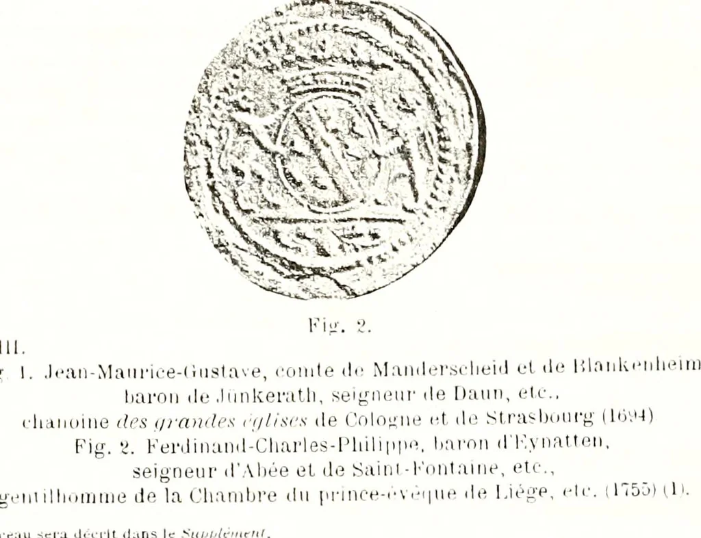 An illustration from Sceaux armoríes des Pays-Bas et des pays avoisinants (Belgique--Royaume des Pays-Bas--Luxembourg--Allemagne--France) recueil historique et héraldique, 1898, leaf 752