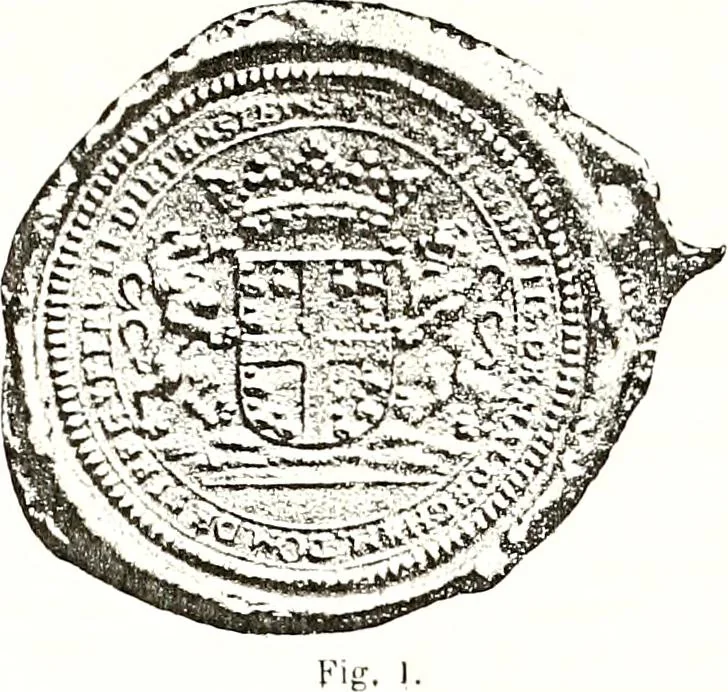 An illustration from Sceaux armoríes des Pays-Bas et des pays avoisinants (Belgique--Royaume des Pays-Bas--Luxembourg--Allemagne--France) recueil historique et héraldique, 1898, leaf 770