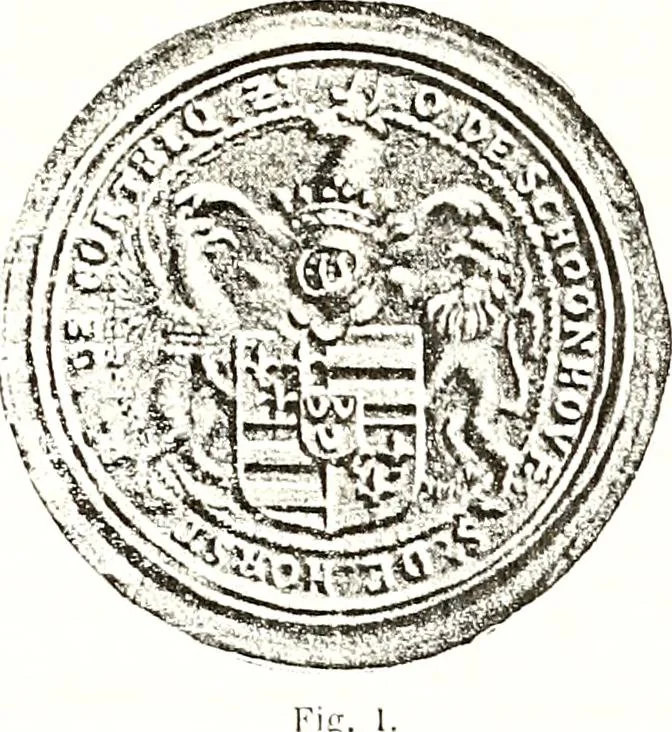 An illustration from Sceaux armoríes des Pays-Bas et des pays avoisinants (Belgique--Royaume des Pays-Bas--Luxembourg--Allemagne--France) recueil historique et héraldique, 1898, leaf 808