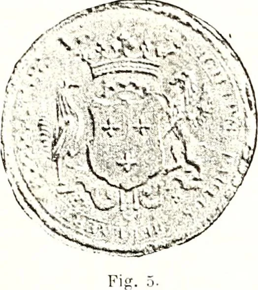 An illustration from Sceaux armoríes des Pays-Bas et des pays avoisinants (Belgique--Royaume des Pays-Bas--Luxembourg--Allemagne--France) recueil historique et héraldique, 1898, leaf 854