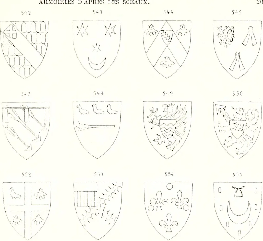 An illustration from Sceaux armoríes des Pays-Bas et des pays avoisinants (Belgique--Royaume des Pays-Bas--Luxembourg--Allemagne--France) recueil historique et héraldique, 1898, leaf 940