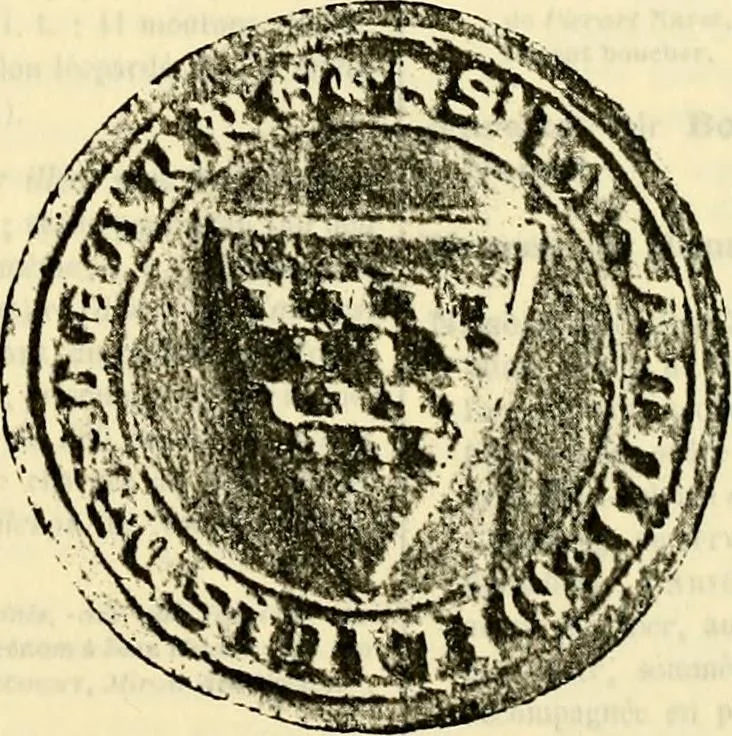 An illustration from Sceaux armoríes des Pays-Bas et des pays avoisinants (Belgique--Royaume des Pays-Bas--Luxembourg--Allemagne--France) recueil historique et héraldique, 1898, leaf 18
