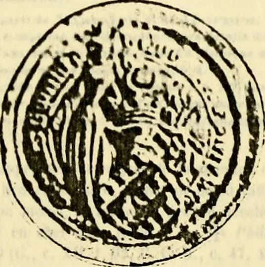 An illustration from Sceaux armoríes des Pays-Bas et des pays avoisinants (Belgique--Royaume des Pays-Bas--Luxembourg--Allemagne--France) recueil historique et héraldique, 1898, leaf 196