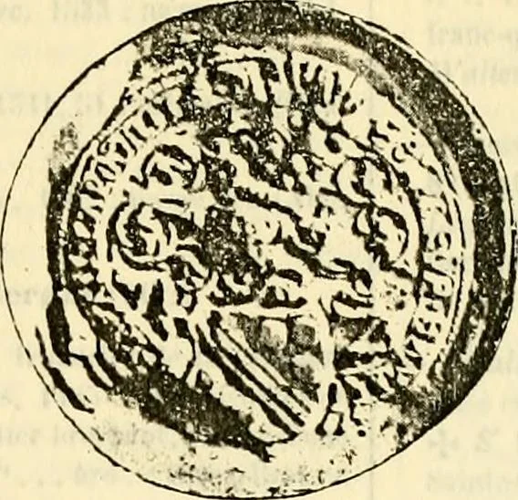 An illustration from Sceaux armoríes des Pays-Bas et des pays avoisinants (Belgique--Royaume des Pays-Bas--Luxembourg--Allemagne--France) recueil historique et héraldique, 1898, leaf 214