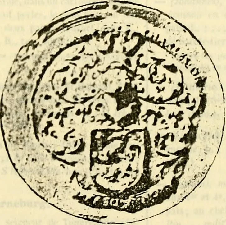 An illustration from Sceaux armoríes des Pays-Bas et des pays avoisinants (Belgique--Royaume des Pays-Bas--Luxembourg--Allemagne--France) recueil historique et héraldique, 1898, leaf 214