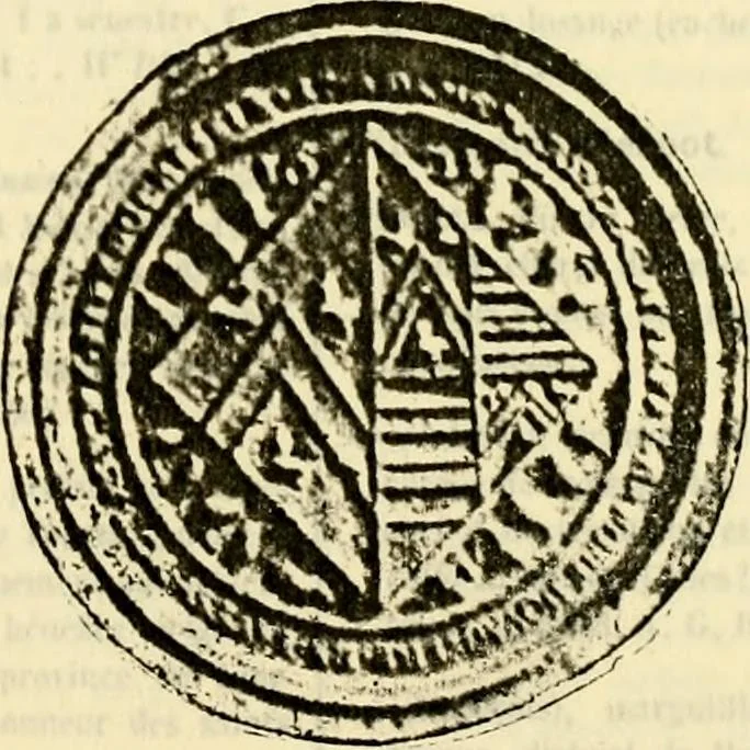 An illustration from Sceaux armoríes des Pays-Bas et des pays avoisinants (Belgique--Royaume des Pays-Bas--Luxembourg--Allemagne--France) recueil historique et héraldique, 1898, leaf 224
