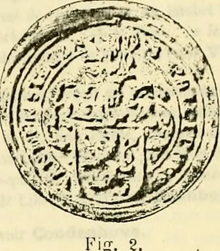 An illustration from Sceaux armoríes des Pays-Bas et des pays avoisinants (Belgique--Royaume des Pays-Bas--Luxembourg--Allemagne--France) recueil historique et héraldique, 1898, leaf 242