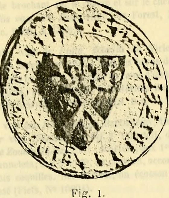 An illustration from Sceaux armoríes des Pays-Bas et des pays avoisinants (Belgique--Royaume des Pays-Bas--Luxembourg--Allemagne--France) recueil historique et héraldique, 1898, leaf 298