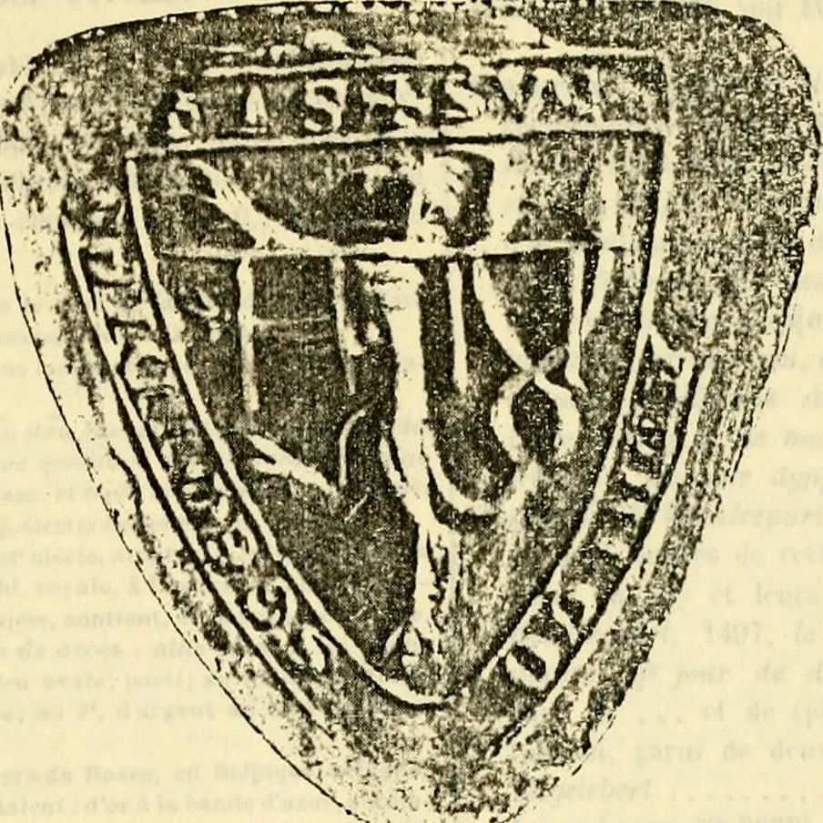 An illustration from Sceaux armoríes des Pays-Bas et des pays avoisinants (Belgique--Royaume des Pays-Bas--Luxembourg--Allemagne--France) recueil historique et héraldique, 1898, leaf 336