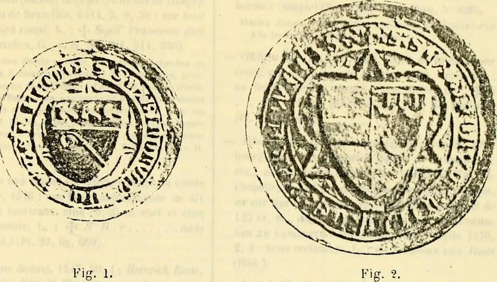 An illustration from Sceaux armoríes des Pays-Bas et des pays avoisinants (Belgique--Royaume des Pays-Bas--Luxembourg--Allemagne--France) recueil historique et héraldique, 1898, leaf 420