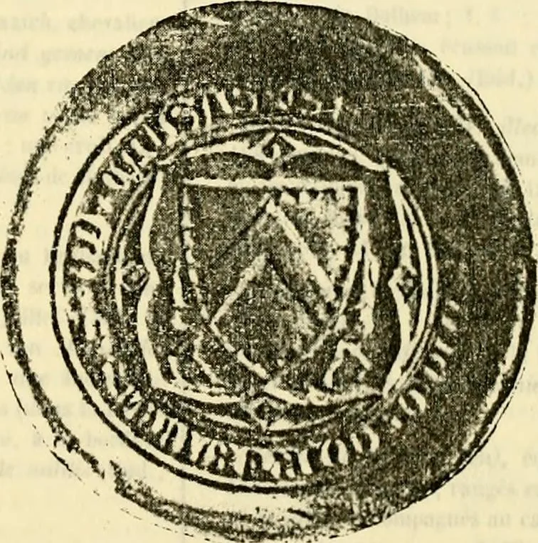 An illustration from Sceaux armoríes des Pays-Bas et des pays avoisinants (Belgique--Royaume des Pays-Bas--Luxembourg--Allemagne--France) recueil historique et héraldique, 1898, leaf 420