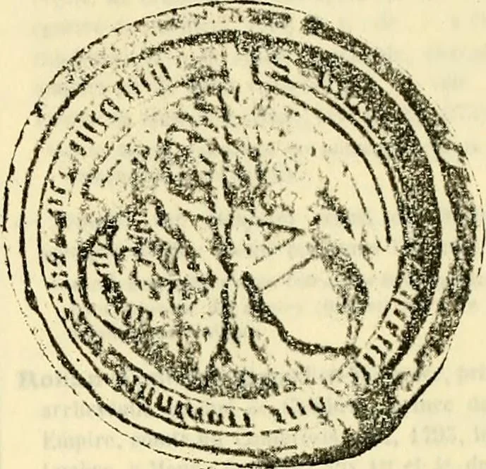 An illustration from Sceaux armoríes des Pays-Bas et des pays avoisinants (Belgique--Royaume des Pays-Bas--Luxembourg--Allemagne--France) recueil historique et héraldique, 1898, leaf 438