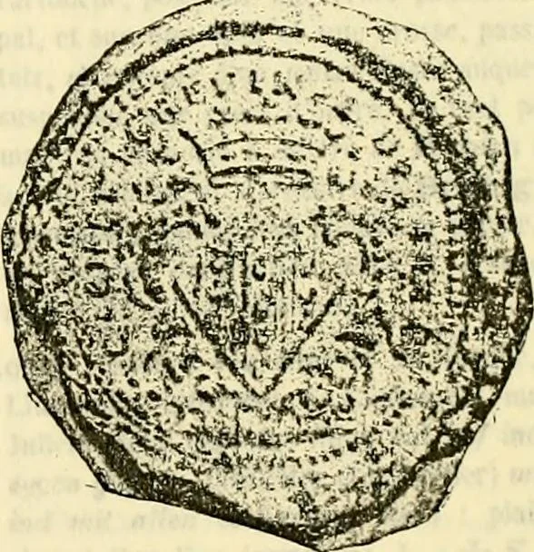 An illustration from Sceaux armoríes des Pays-Bas et des pays avoisinants (Belgique--Royaume des Pays-Bas--Luxembourg--Allemagne--France) recueil historique et héraldique, 1898, leaf 438